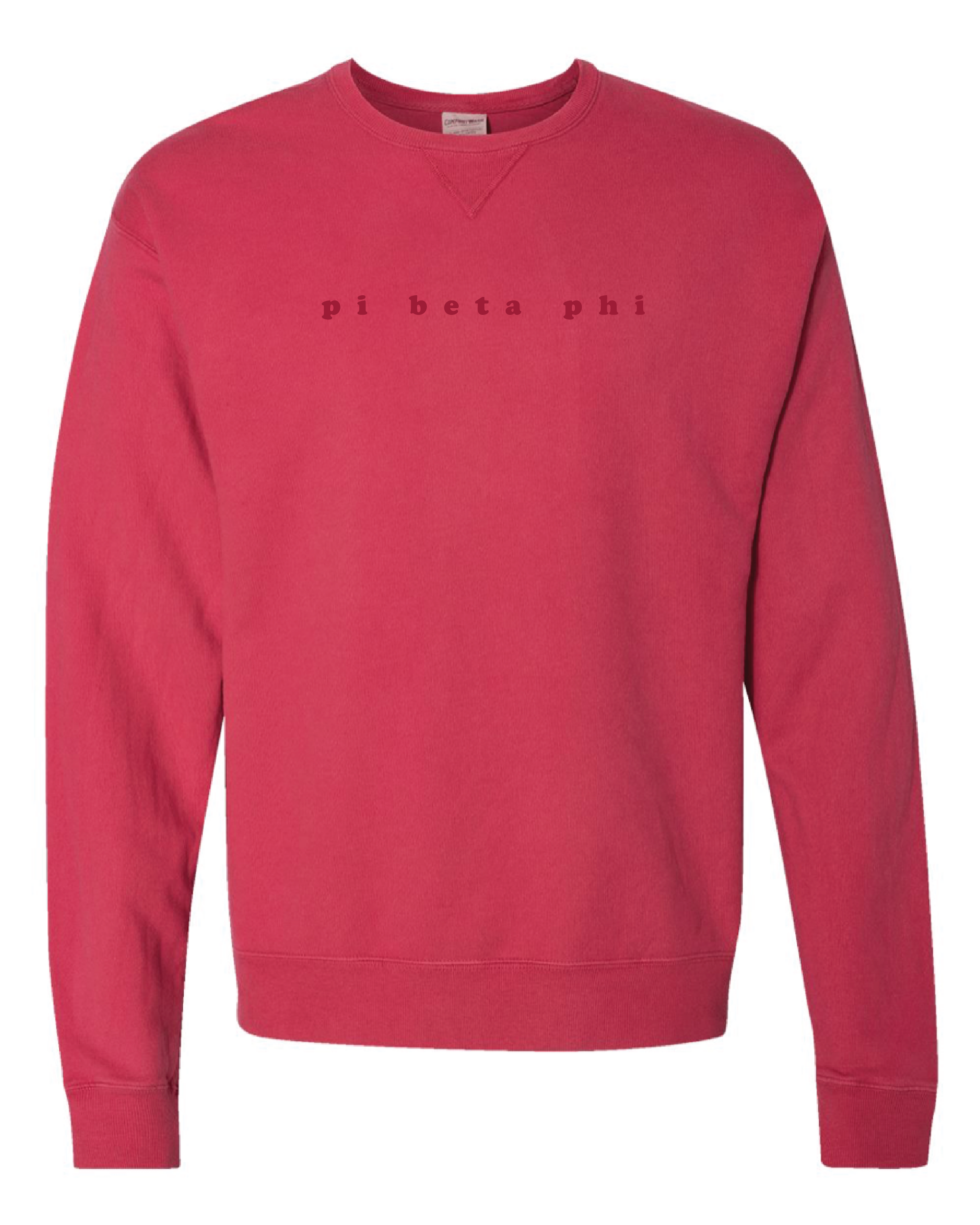 Pi Phi Bubble Letter Tonal Crewneck