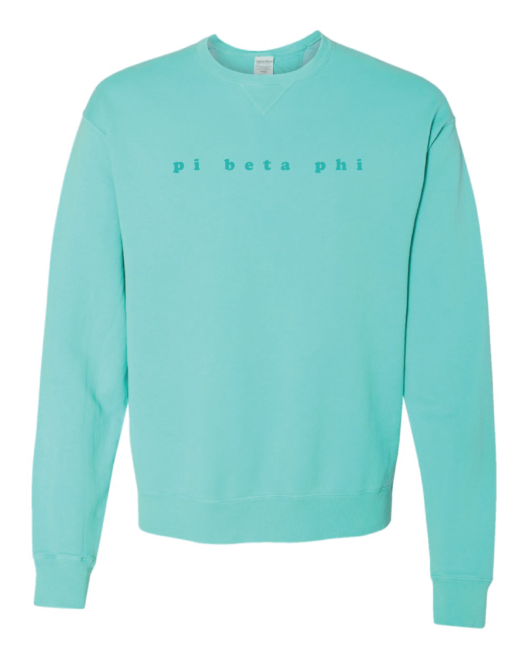 Pi Phi Bubble Letter Tonal Crewneck
