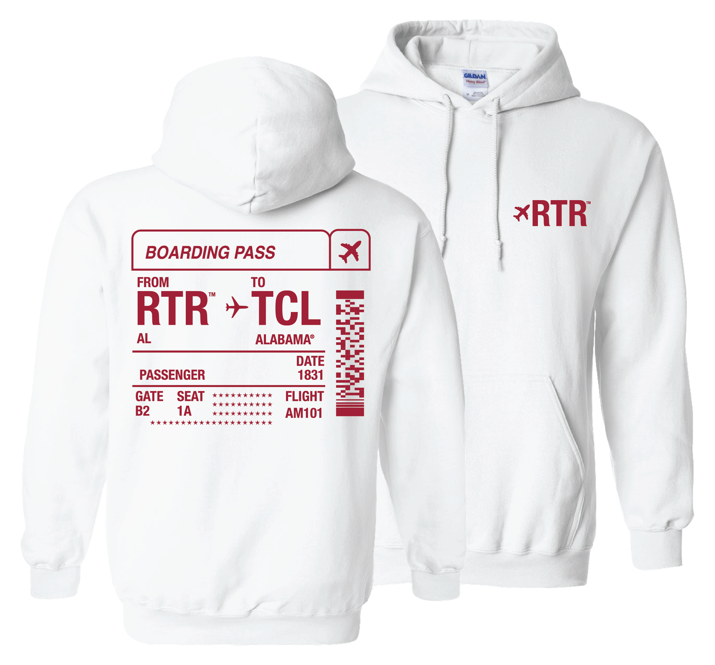 WS - Boarding Pass Hoodie $27.50 / $55