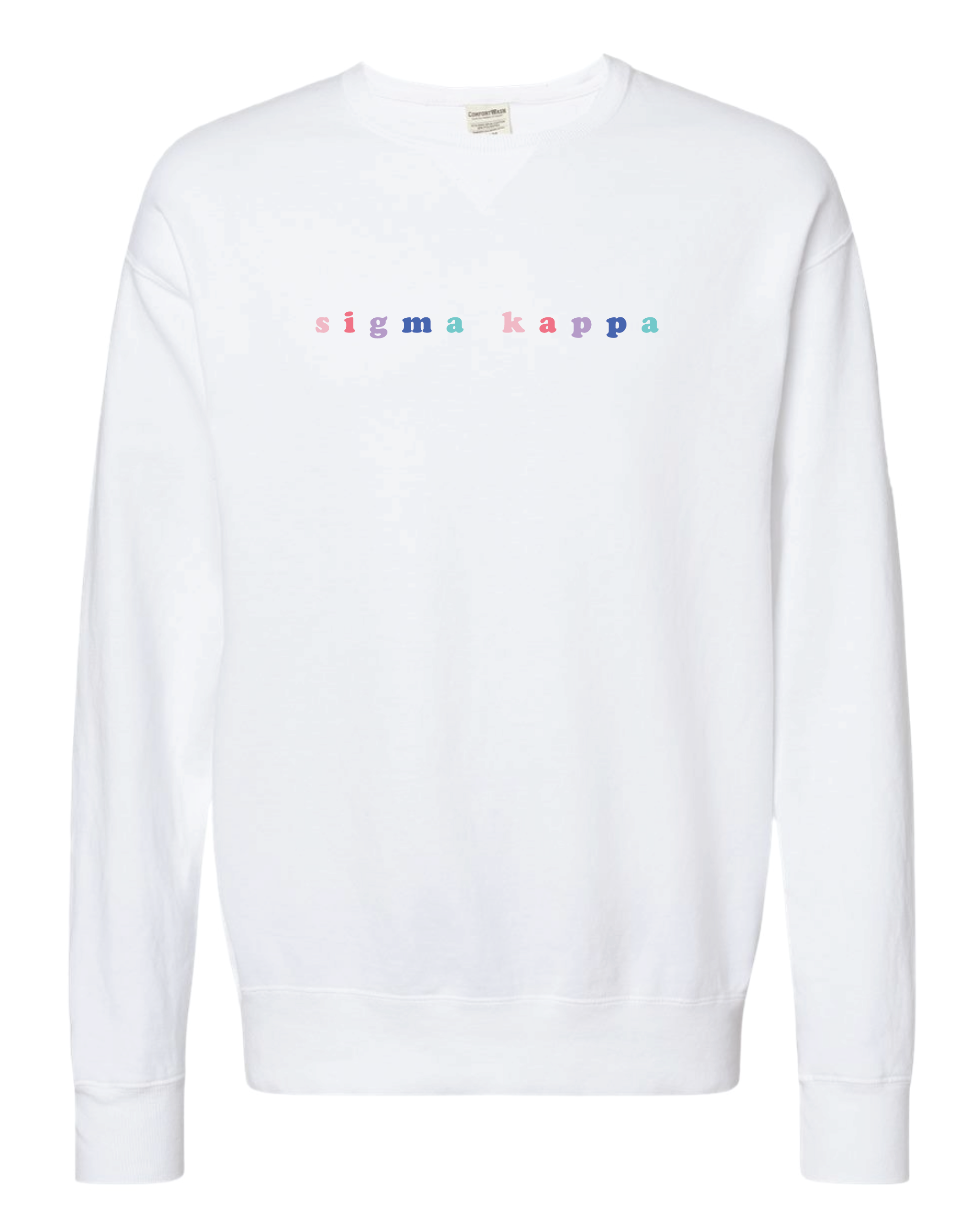 SK Bubble Letter Rainbow Crewneck