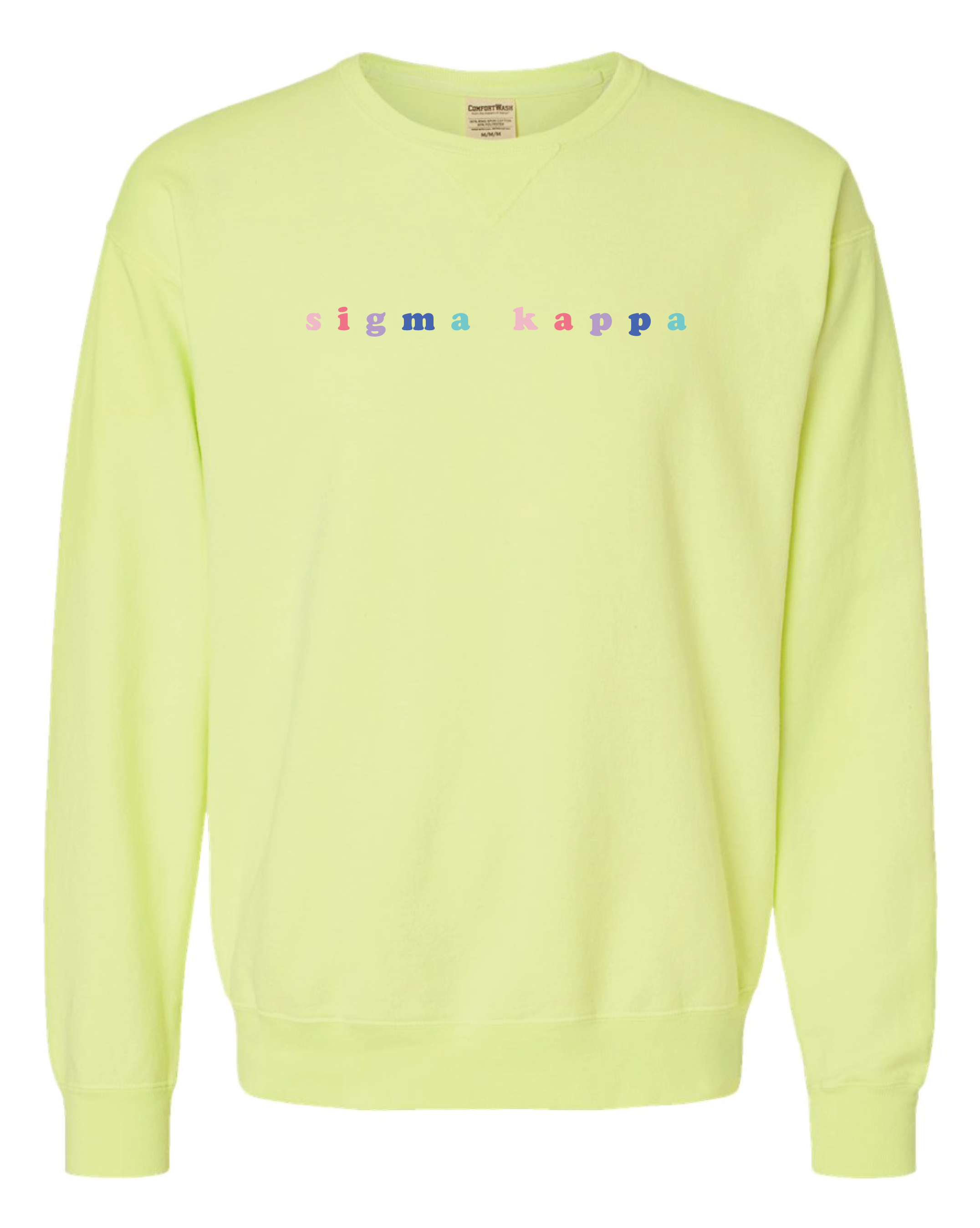 SK Bubble Letter Rainbow Crewneck