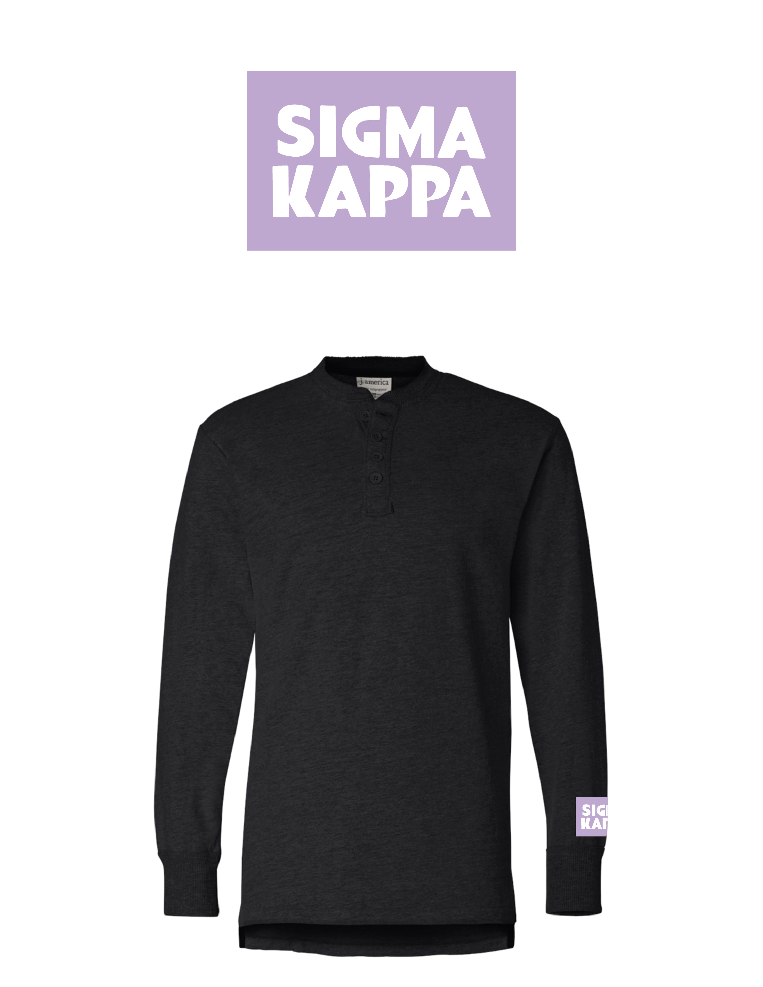 Sorority Patch greys Henley