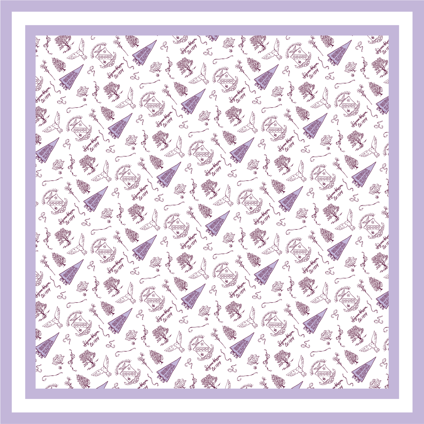 Sorority Toile Silk Scarves