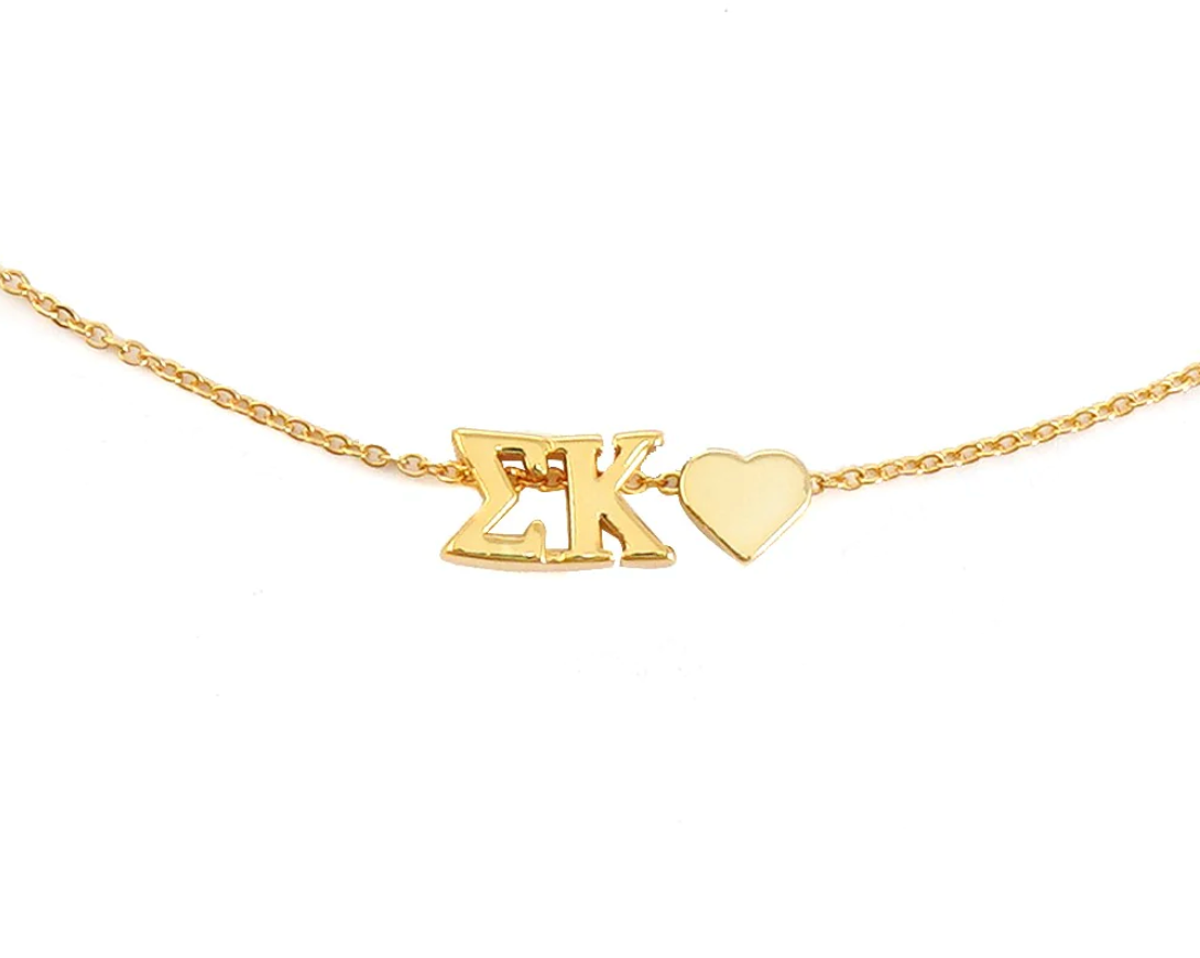 Greek Heart Necklace