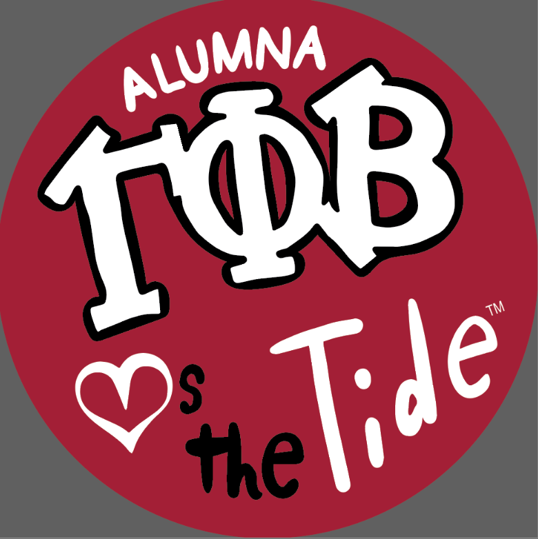 Gamma Phi Beta Alumna Button - RED