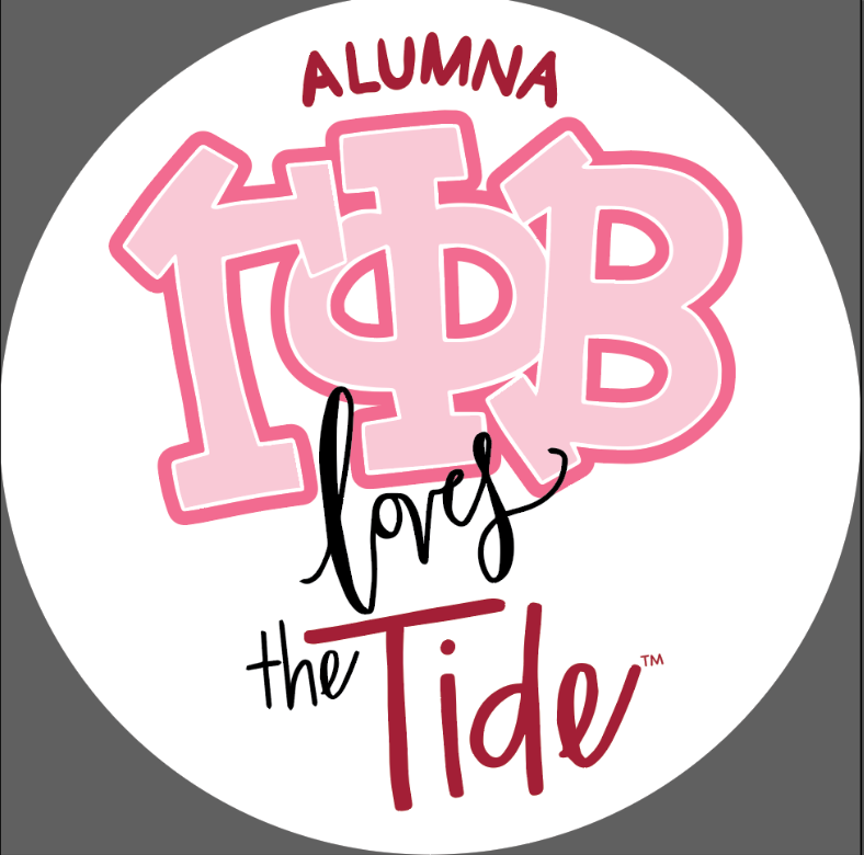 gamma phi beta alumna button - White