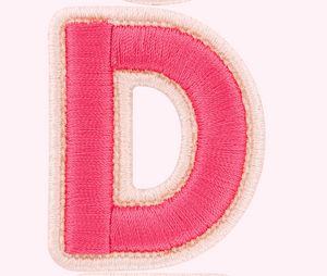 Bubblegum Rolled Embroidery Letter Patch