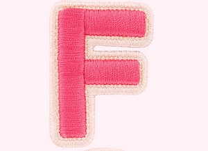 Bubblegum Rolled Embroidery Letter Patch