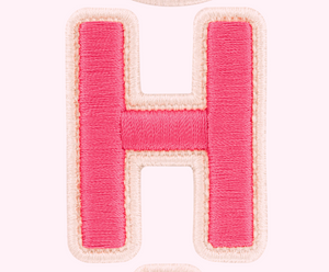 Bubblegum Rolled Embroidery Letter Patch