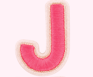 Bubblegum Rolled Embroidery Letter Patch