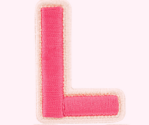 Bubblegum Rolled Embroidery Letter Patch