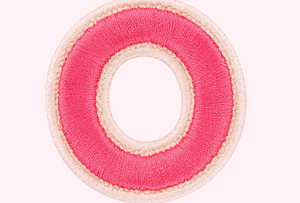 Bubblegum Rolled Embroidery Letter Patch