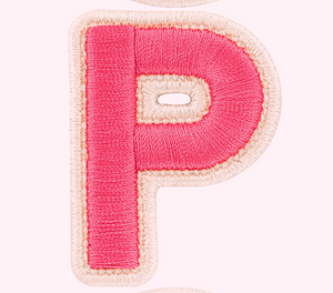 Bubblegum Rolled Embroidery Letter Patch