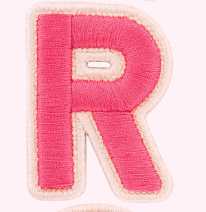 Bubblegum Rolled Embroidery Letter Patch