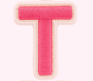 Bubblegum Rolled Embroidery Letter Patch