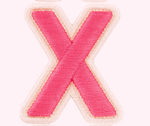 Bubblegum Rolled Embroidery Letter Patch