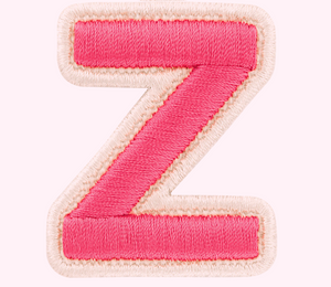 Bubblegum Rolled Embroidery Letter Patch