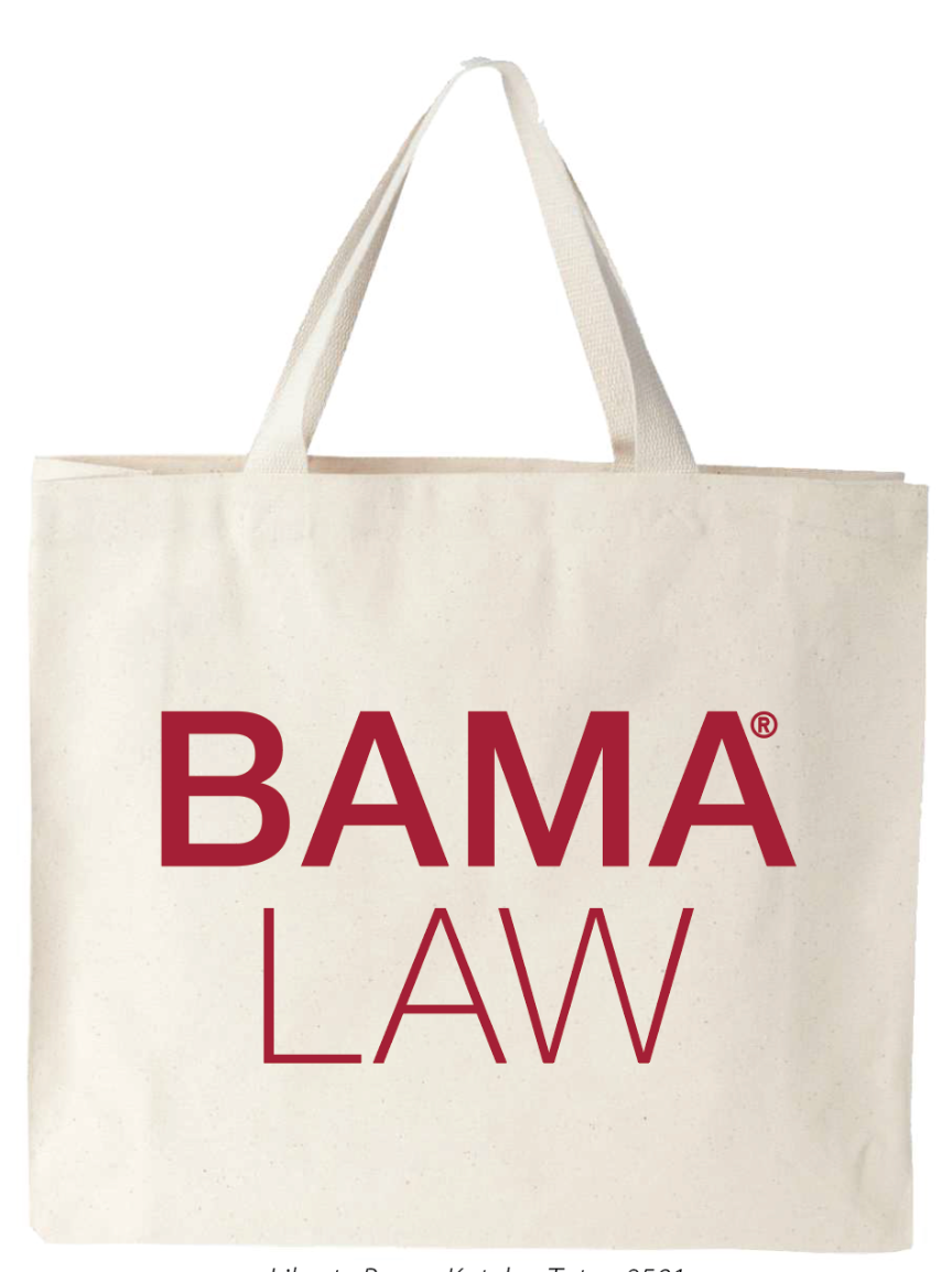 Alabama Law Canvas Screen Printed Tote Bag (PREORDER)