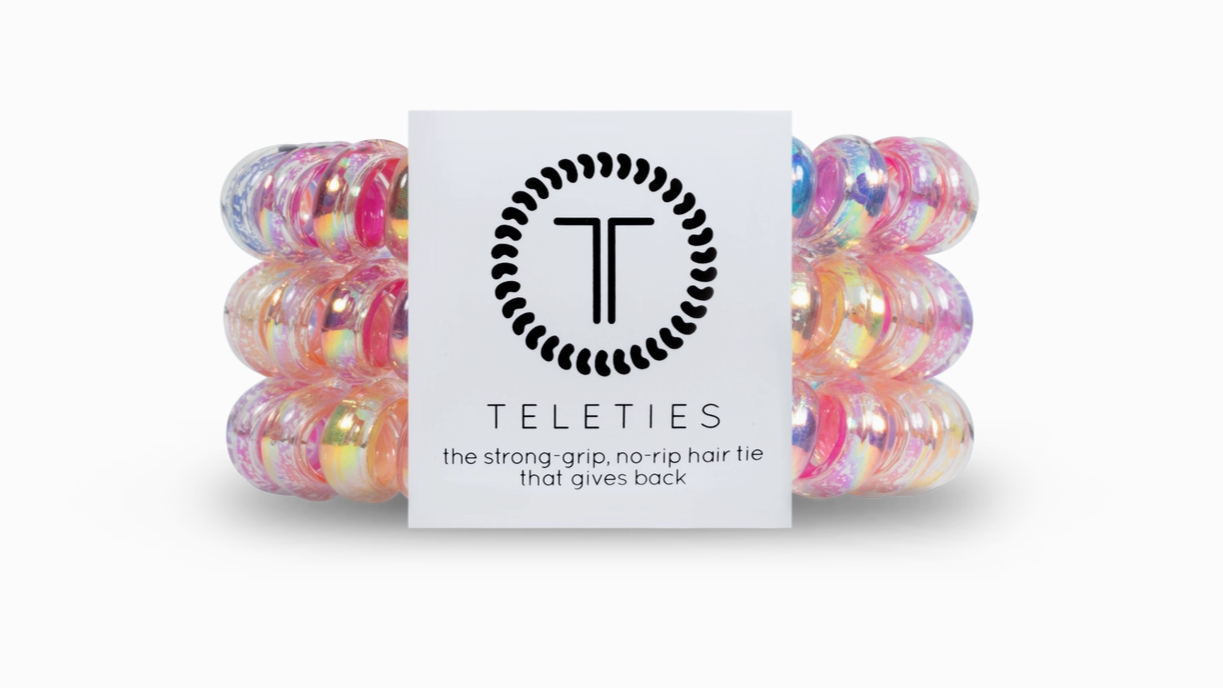 TELETIES Spiral Hair Coils | Large | Eat Glitter For Breakfast