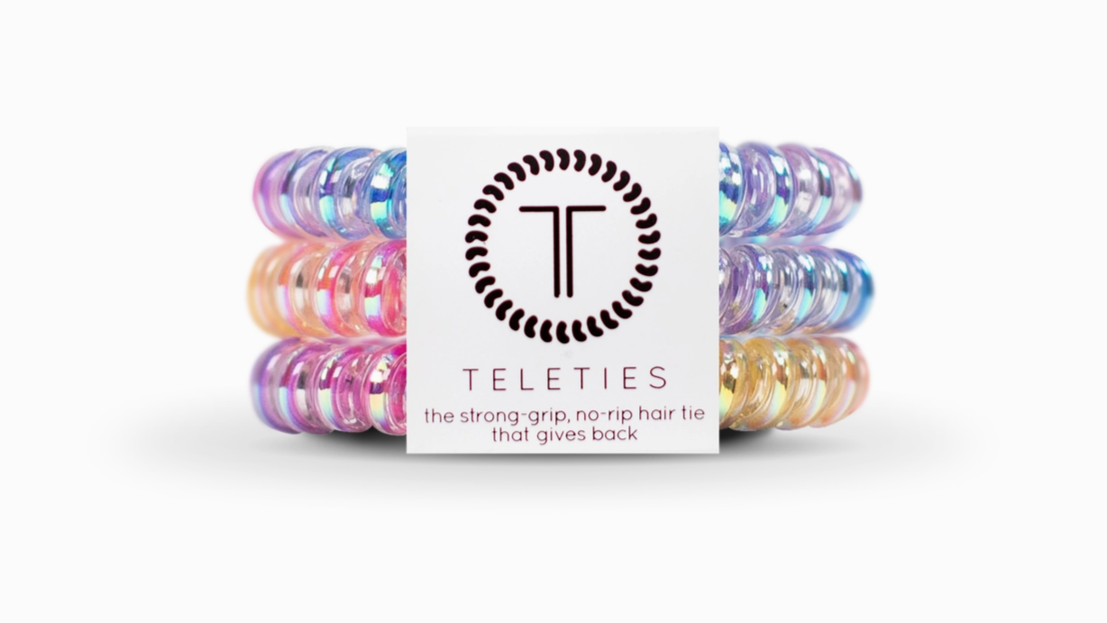TELETIES Spiral Hair Coils | Small | Eat Glitter For Breakfast