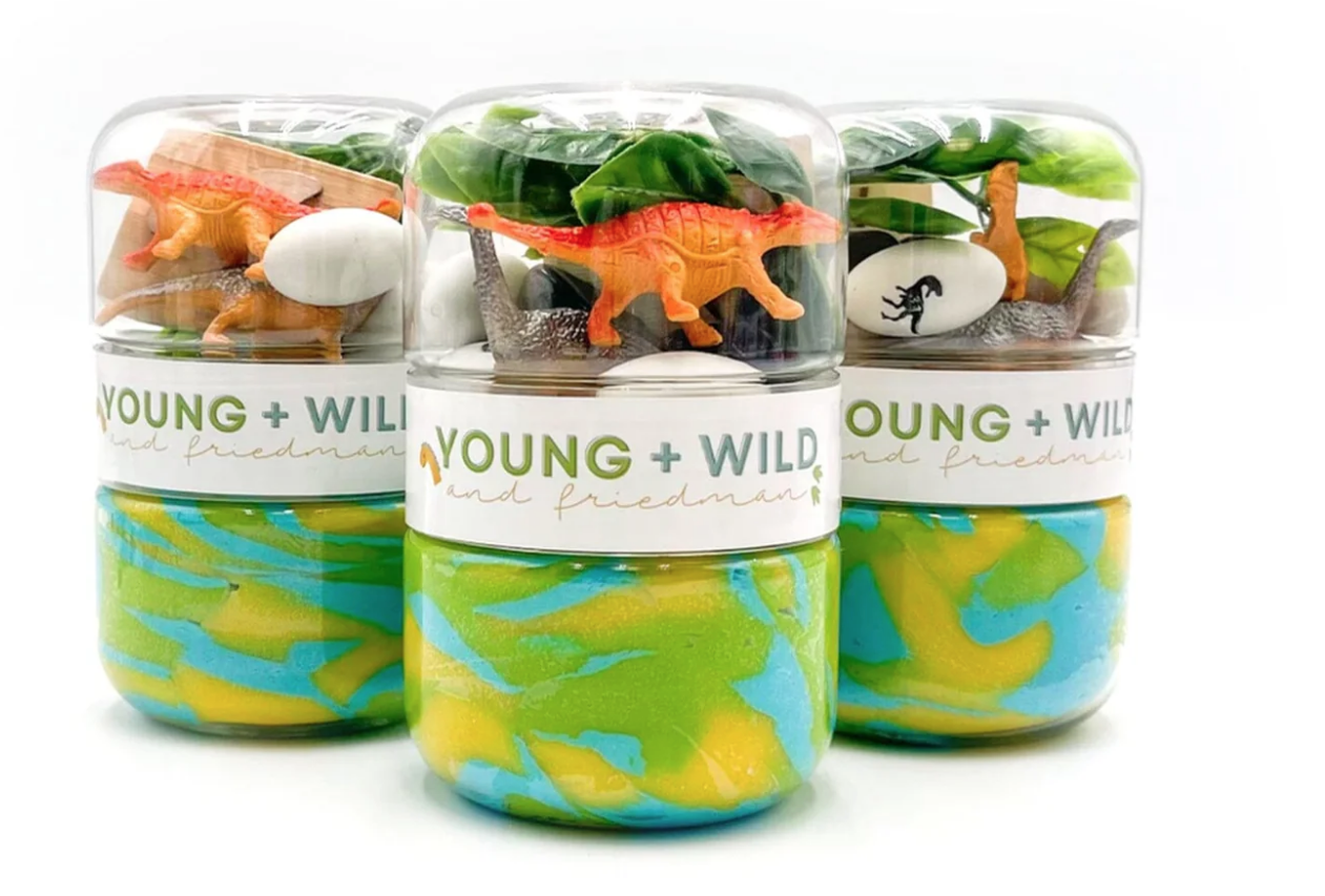 Dinosaur Grab & Go Dough Jar