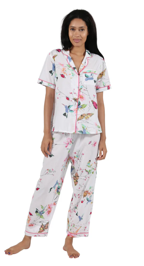 Short Sleeve Floral Pajama Set