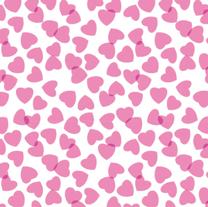 AUDREY WOMEN'S LONGSLEEVE TOP PANT SET - CONFETTI HEARTS PINK