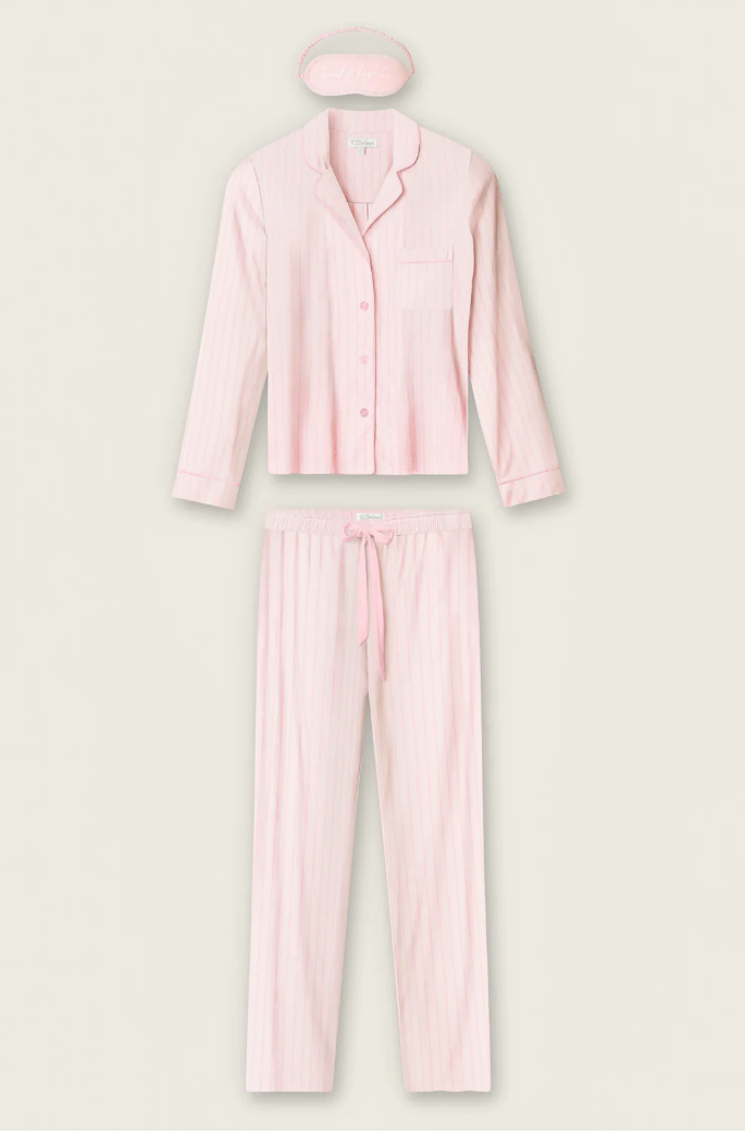 Modal Basics Pink Stripe 3-Piece PJ Set