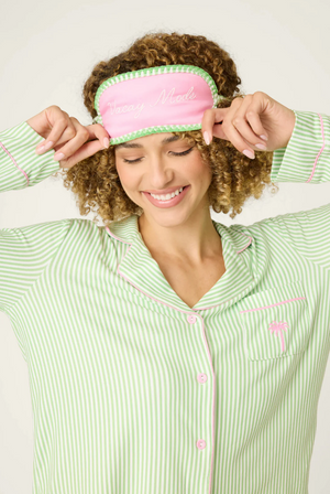 Pupcation Palms Kiwi Stripe 3-Piece PJ Set