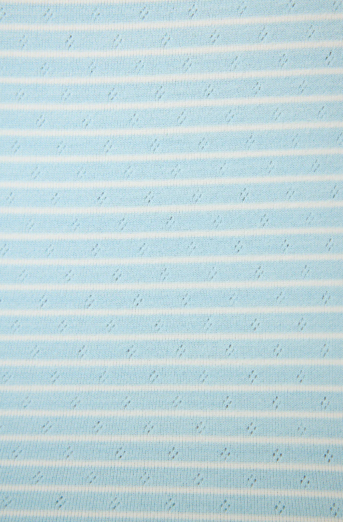 Sweet Stripes Morning Blue Long Lounge Set