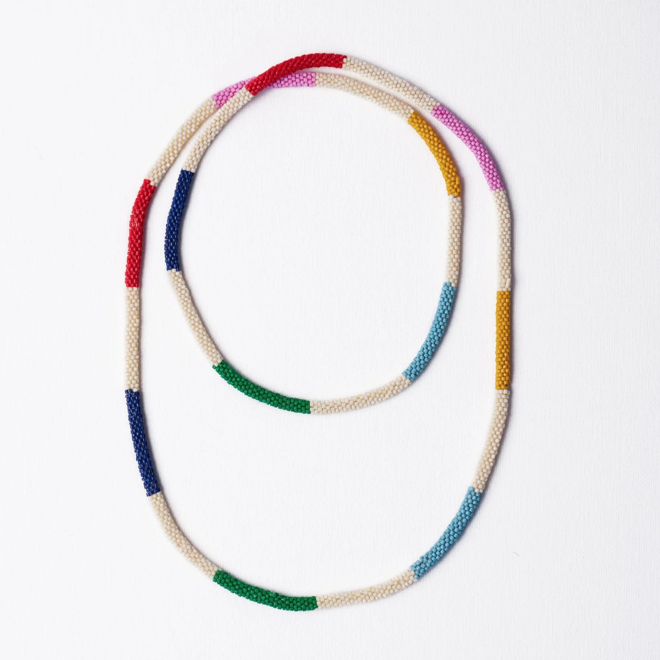 Allie Seed Bead Long Necklace Multi