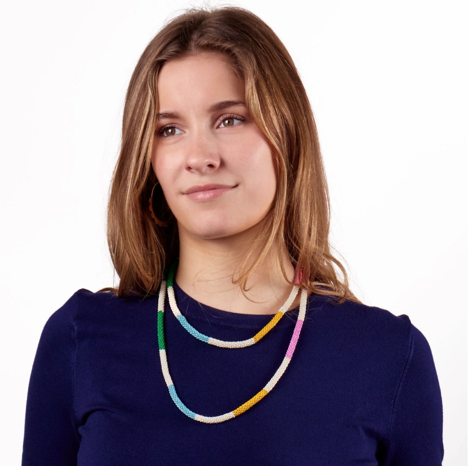 Allie Seed Bead Long Necklace Multi