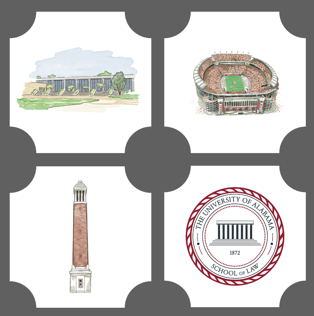 Alabama Law Coaster Set (PREORDER)