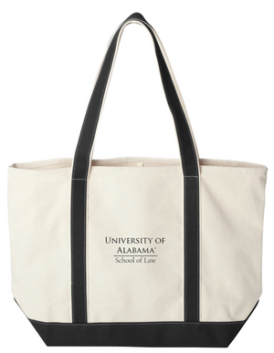 Alabama Law Embroidered Boat Tote