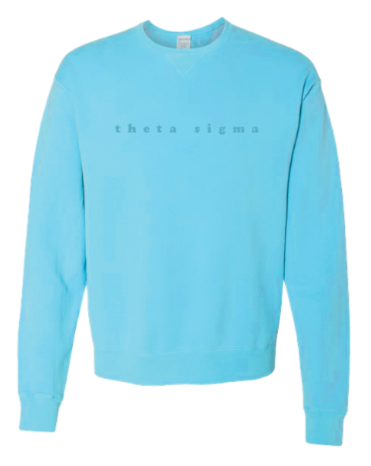 Theta Sigma Embroidered TONAL Crewneck Sweatshirt (PREORDER)