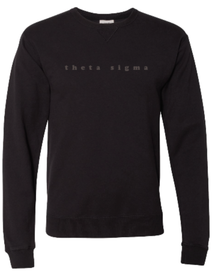 Theta Sigma Embroidered TONAL Crewneck Sweatshirt (PREORDER)