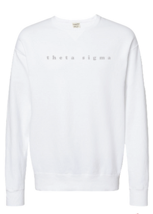 Theta Sigma Embroidered TONAL Crewneck Sweatshirt (PREORDER)