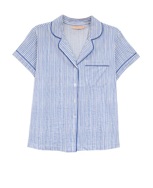 Pin Stripe Cotton Knit Capri PJ