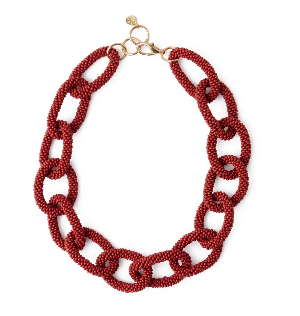 Jenna Chain Link Beaded Necklace