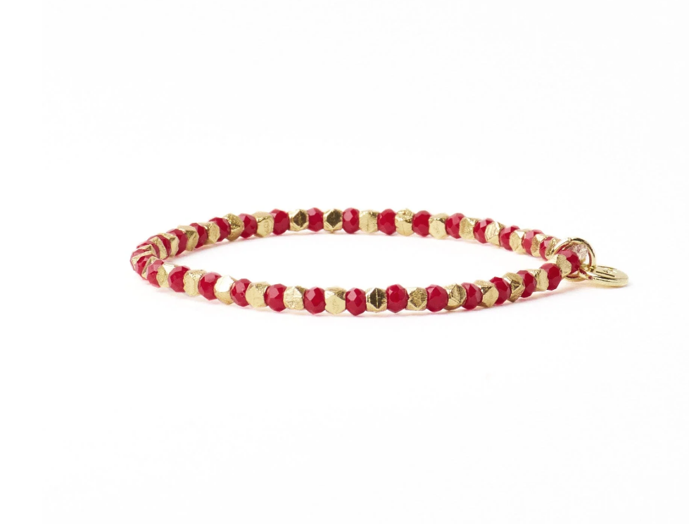 Louise Crystal Stretch Gold Bracelet