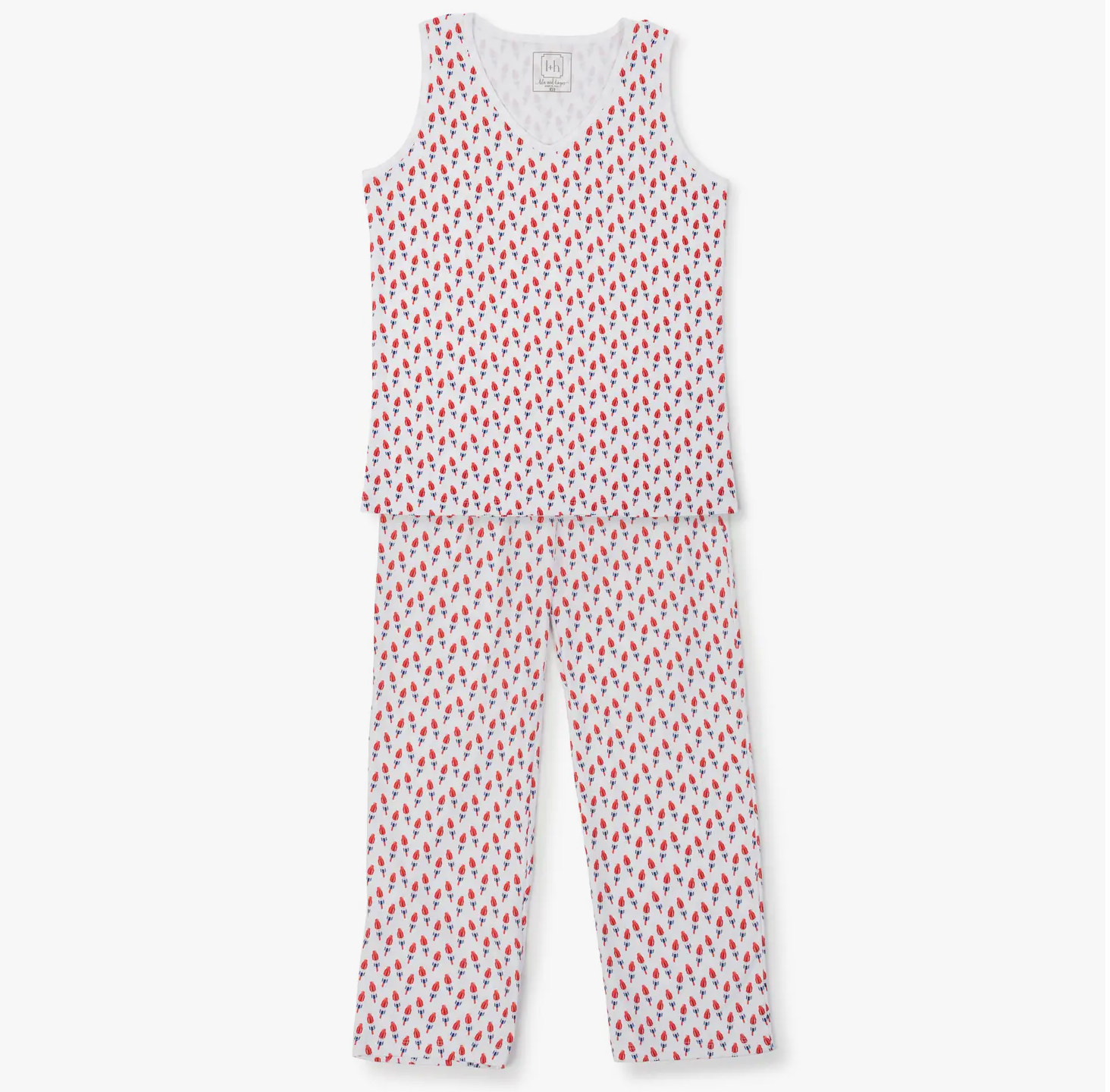 Sally Women's Pima Cotton Pajama Pant Set - Patriotic Popsicle