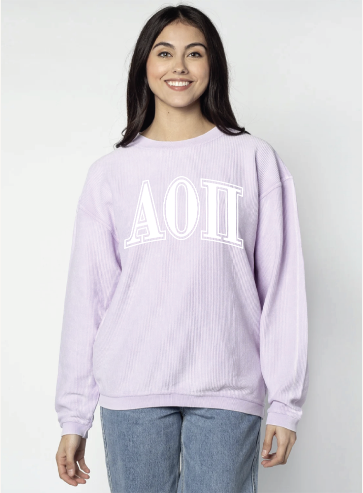 Kappa delta top corded sweatshirt