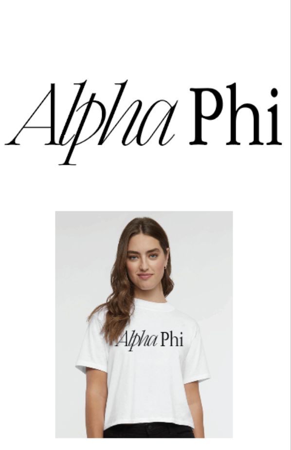 Alpha Phi Cropped Tee