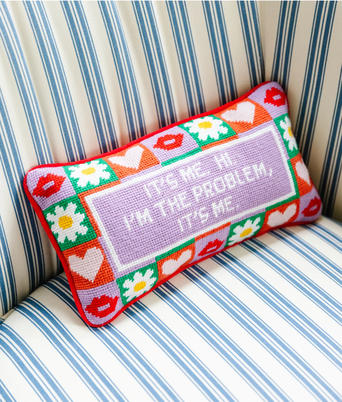 It's Me Needlepoint Pillow