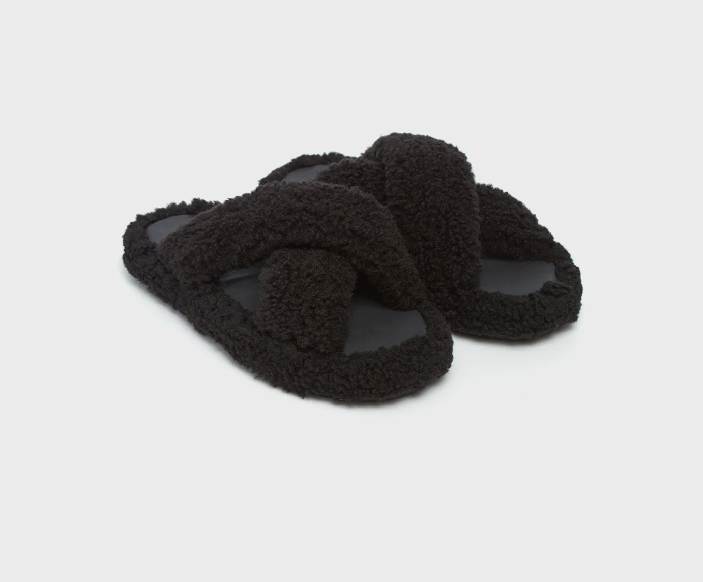 BIBA LUXE SLIDE TEDDY NOIR - Apparis