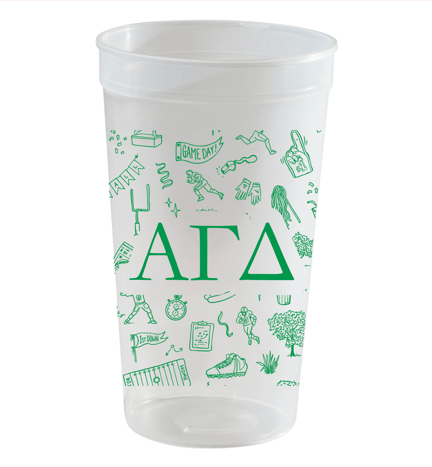 Alpha Gamma Delta football Stadium cup
