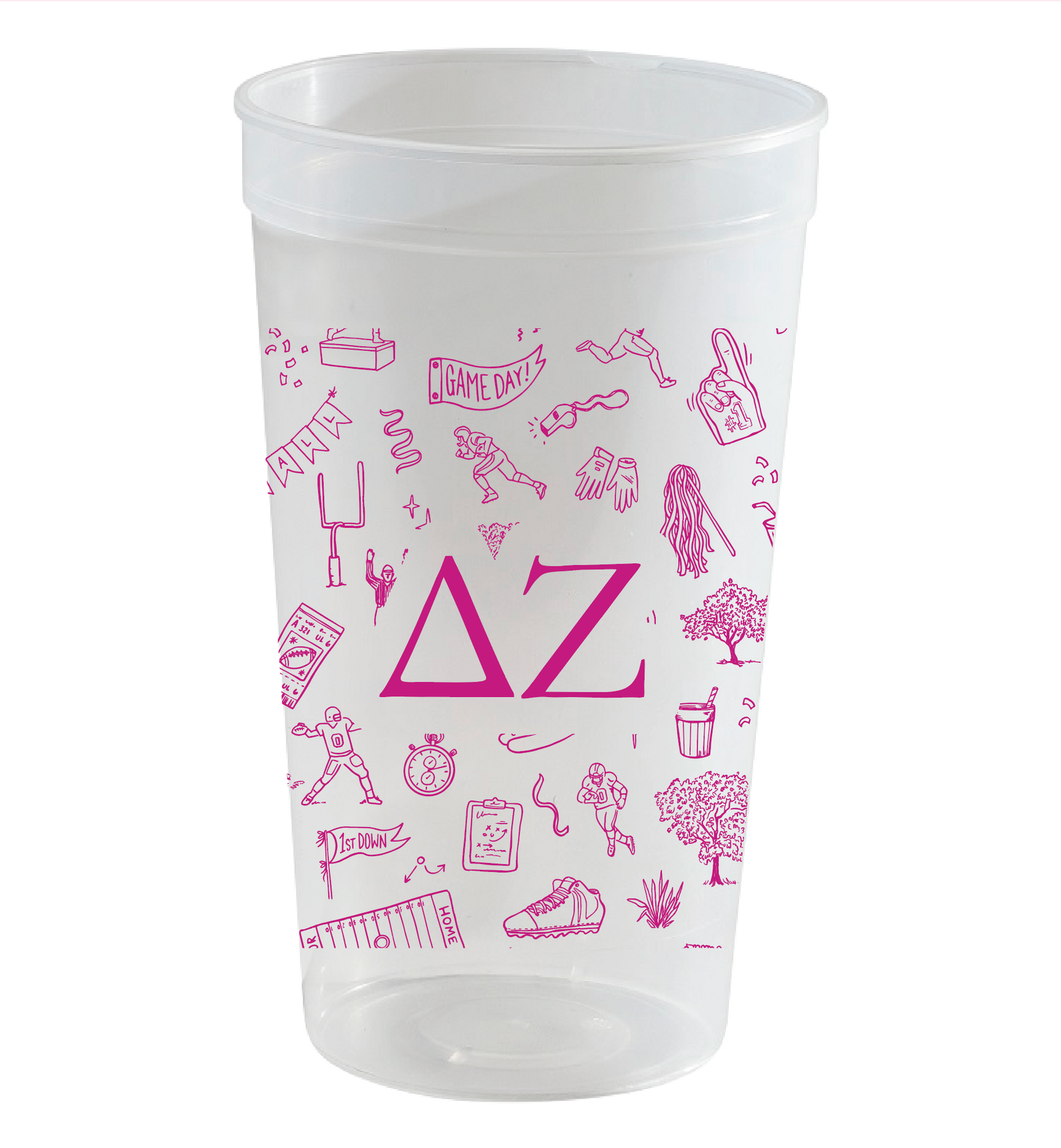 Delta Zeta football Stadium cup