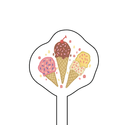 WS - Ice Cream Acrylic Stir Stick