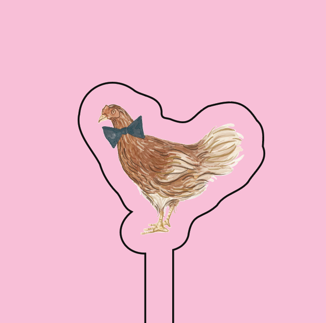 WS - Chicken Groom Acrylic Stir Stick