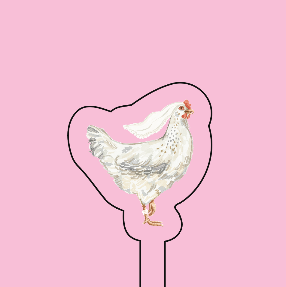 WS - Chicken Brid Acrylic Stir Stick